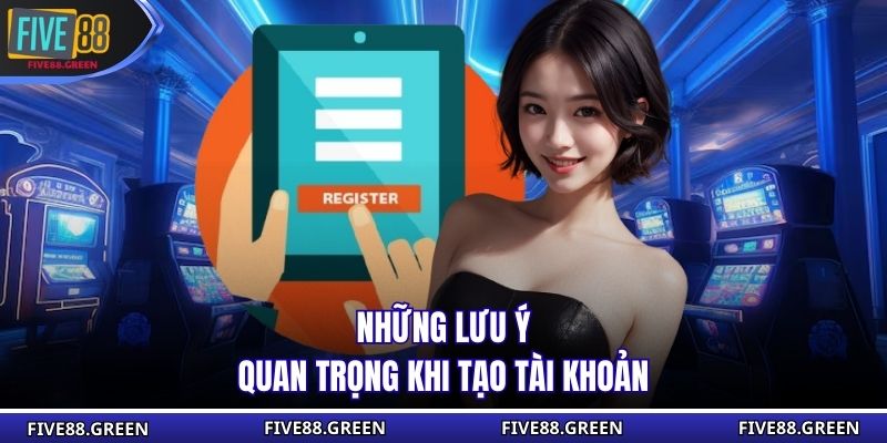 Những lưu ý quan trọng khi tạo tài khoản